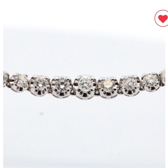 14KWG 3CT DIAMOND TENNIS NECKLACE - Picture 2 of 4